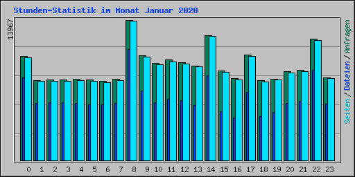 Stunden-Statistik im Monat Januar 2020