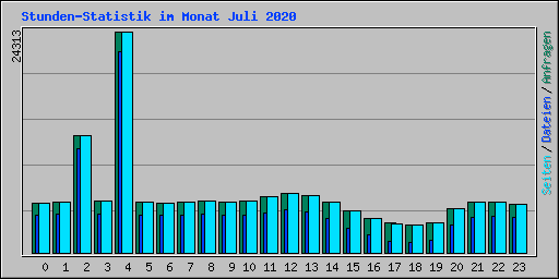 Stunden-Statistik im Monat Juli 2020