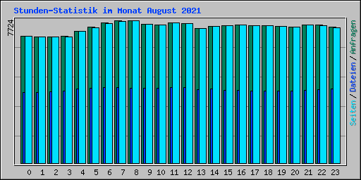 Stunden-Statistik im Monat August 2021