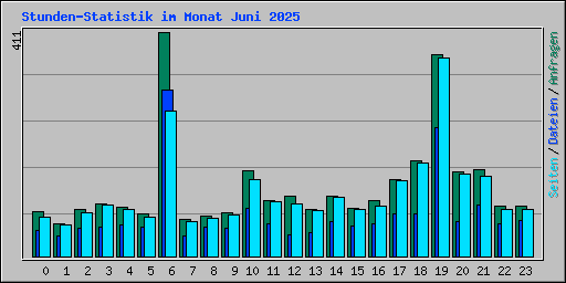 Stunden-Statistik im Monat Juni 2025