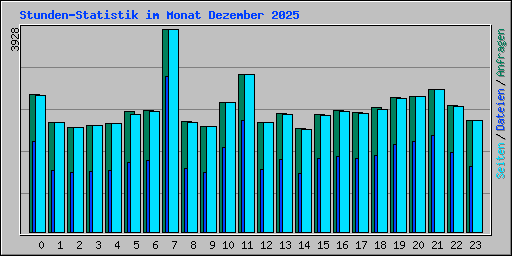 Stunden-Statistik im Monat Dezember 2025