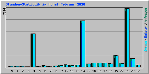 Stunden-Statistik im Monat Februar 2026