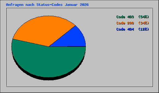 Anfragen nach Status-Codes Januar 2026